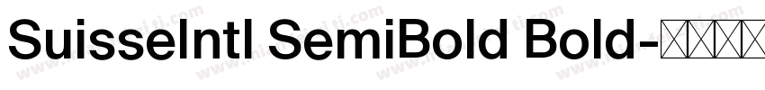SuisseIntl SemiBold Bold字体转换